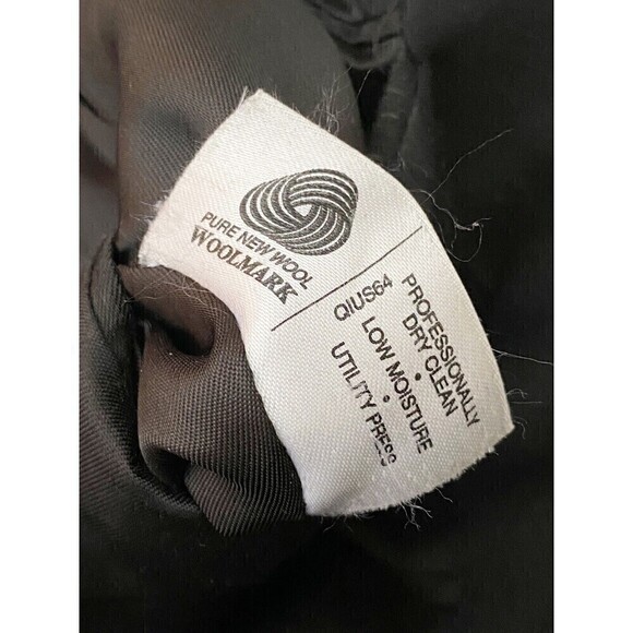 Hart Schaffner & Marx Mens Black Wool Blazer 44 L LONG Sport Coat Metal Button - Picture 7 of 8